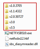 dot net framework version in windows explorer