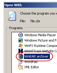 use winrar to open cbr files