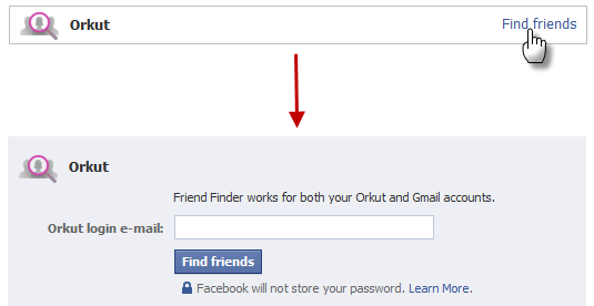 find orkut friends on facebook