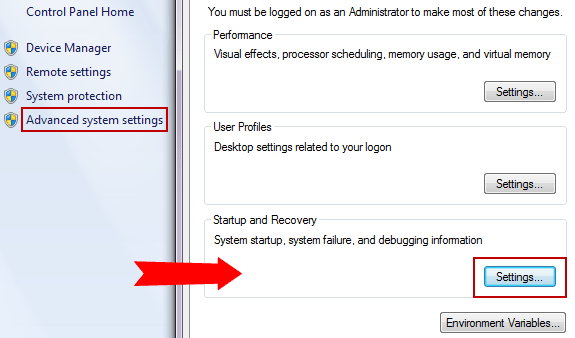 windows 7 advanced system settings