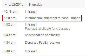 FedEx International Shipment Release