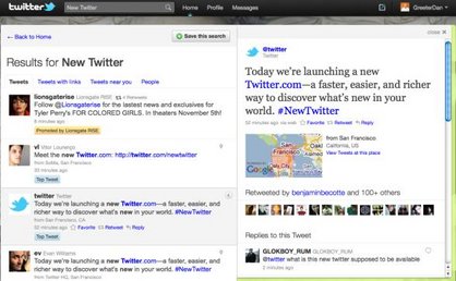 The New Twitter With Multi Panes and Media Support